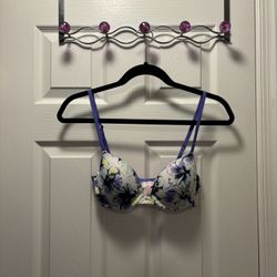 Purple Floral Bra