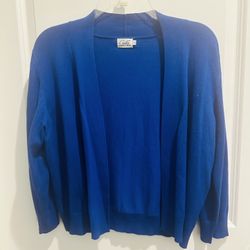 3/4 Sleeve Royal Blue Bolero Sweater