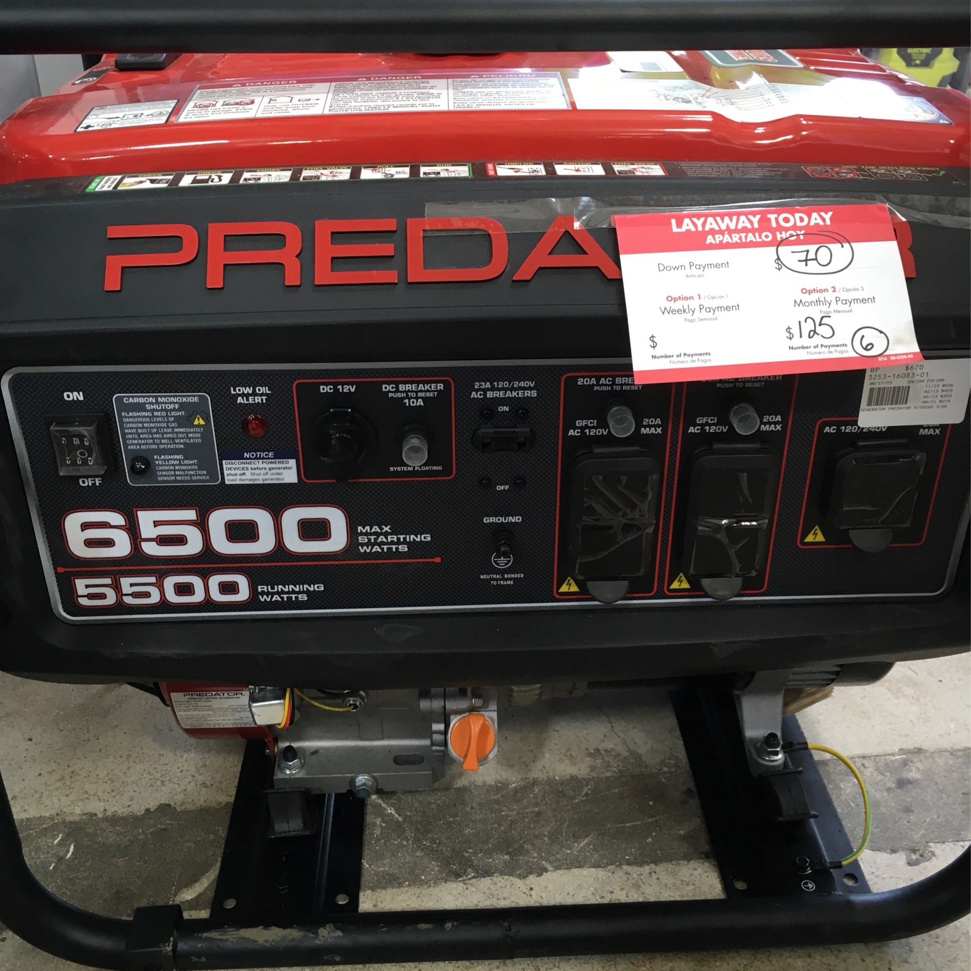 Predator Generator 6500 Business equipment