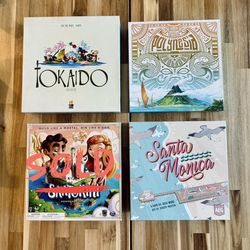Board Games! Santorini, Tokaido, Polynesia & Santa Monica