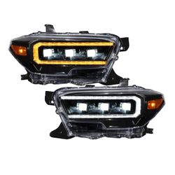 2016-2023 TOYOTA TACOMA LED PROJECTOR HEADLIGHTS WITH SELECTABLE DRL (PAIR)