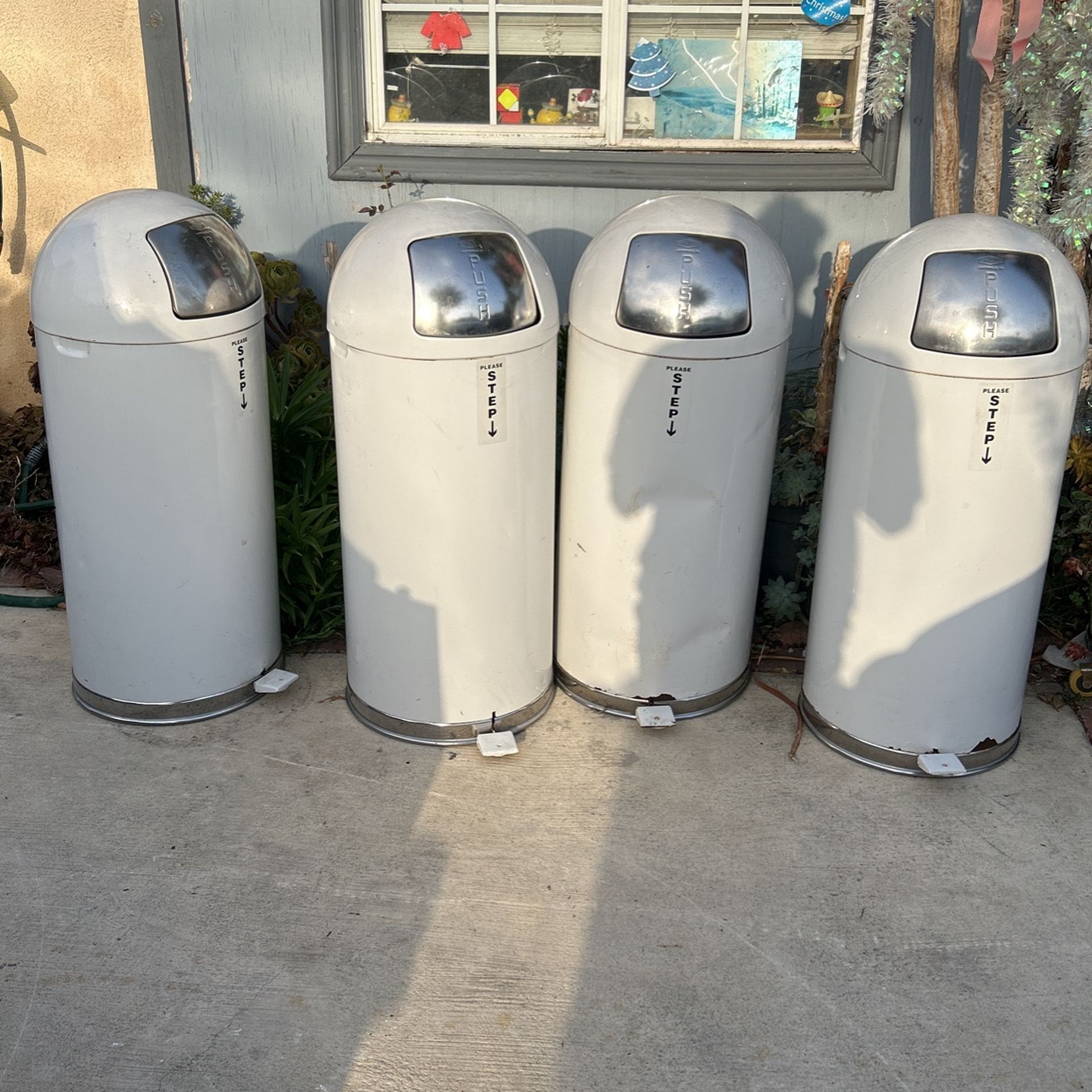 Commercial Trash Cans $80 For All 4