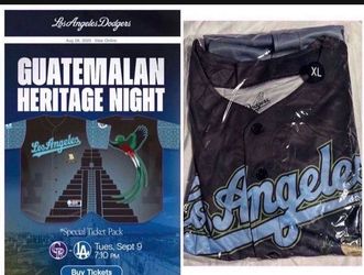 Los Angeles Dodgers Jersey Mens XL MLB Baseball Guatemalan Heritage Night 2025