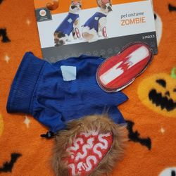 Pet Halloween Costume Zombie Size Xs