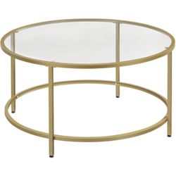 Golden Glass Coffee Table - 592021