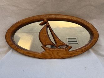 Vintage Sailing Boat Mirror Wall Art Home Decor