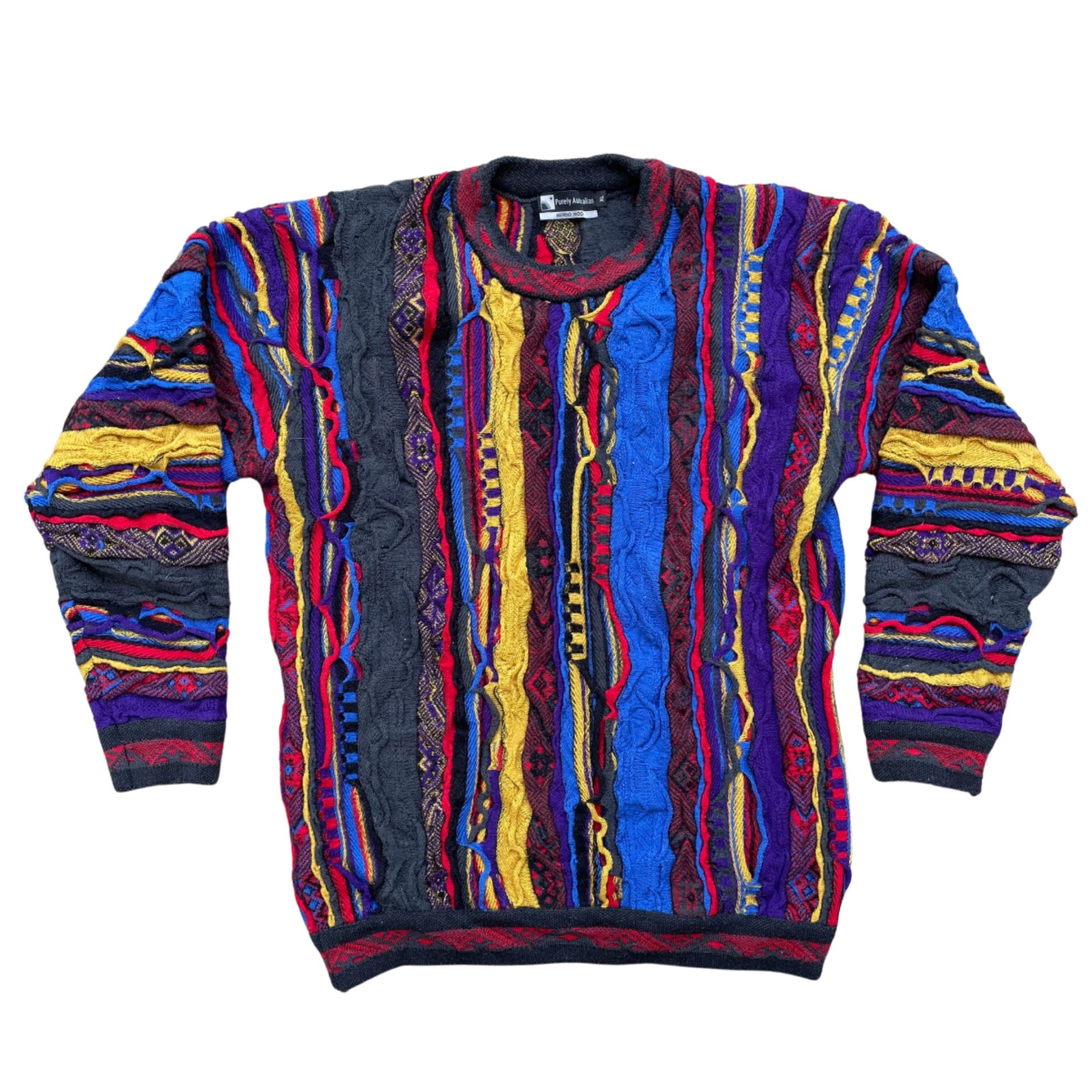 Vintage Purely Australian Wool Sweater Coogi Style Size XL