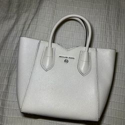Michael Kors White Messenger Tote
