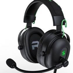 Black Shark Wired Gaming Headset with Mic for PS4 PS5 Xbox Nintendo Switch, Over Ear Wired Headphone, 50mm Drivers, Noise Cancelling Computer Headset