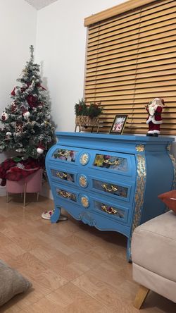 Beautiful hand painted Bombay cabinet