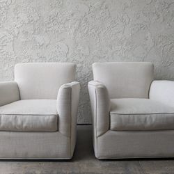 Modern swivel arm chairs