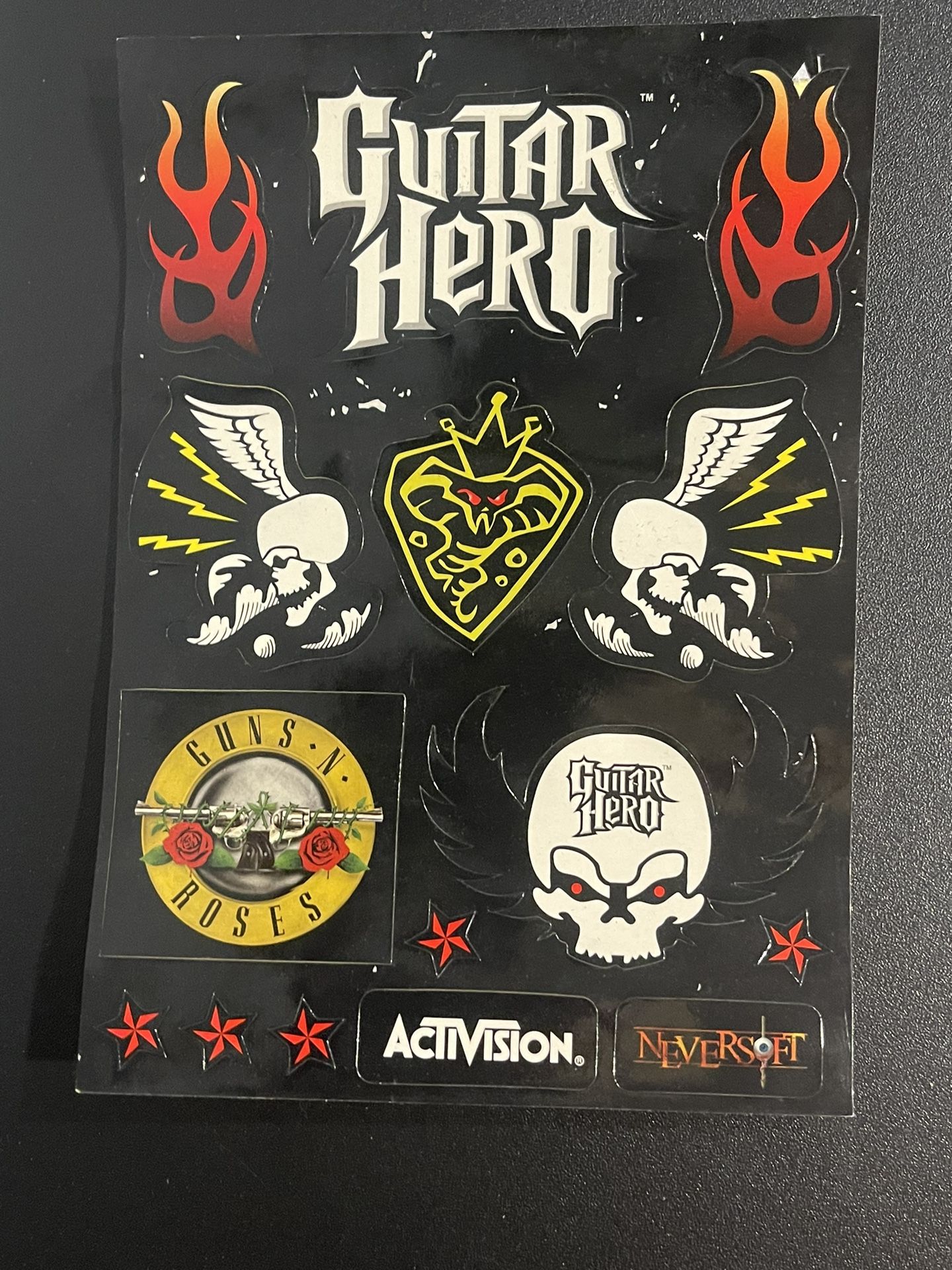 Guitar Hero Guitar Stickers