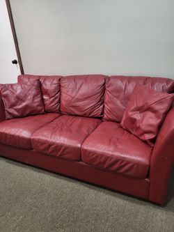 Free Red Leather sofa and chair