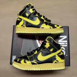 Nike Dunk High 1985 Yellow Acid Wash men’s size 6.5 shoes Rare!