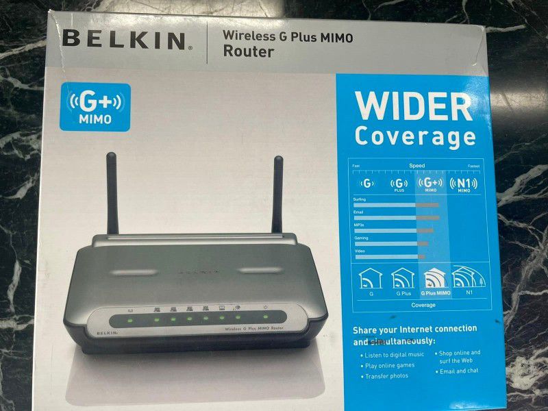 Belkin Wireless G Plus MIMO Router - NEW