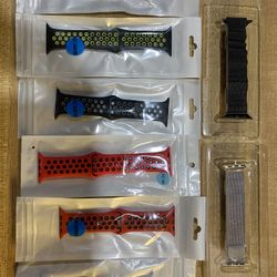 ALL NEW 42/44 APPLE WATCH BANDS ALL FOR $50.00 ALL MY LISTING ARE AVAILABLE NO MATTER HOW OLD THE LISTING IS. IF STILL LISTED ALL ITEMS ARE AVAILABLE 