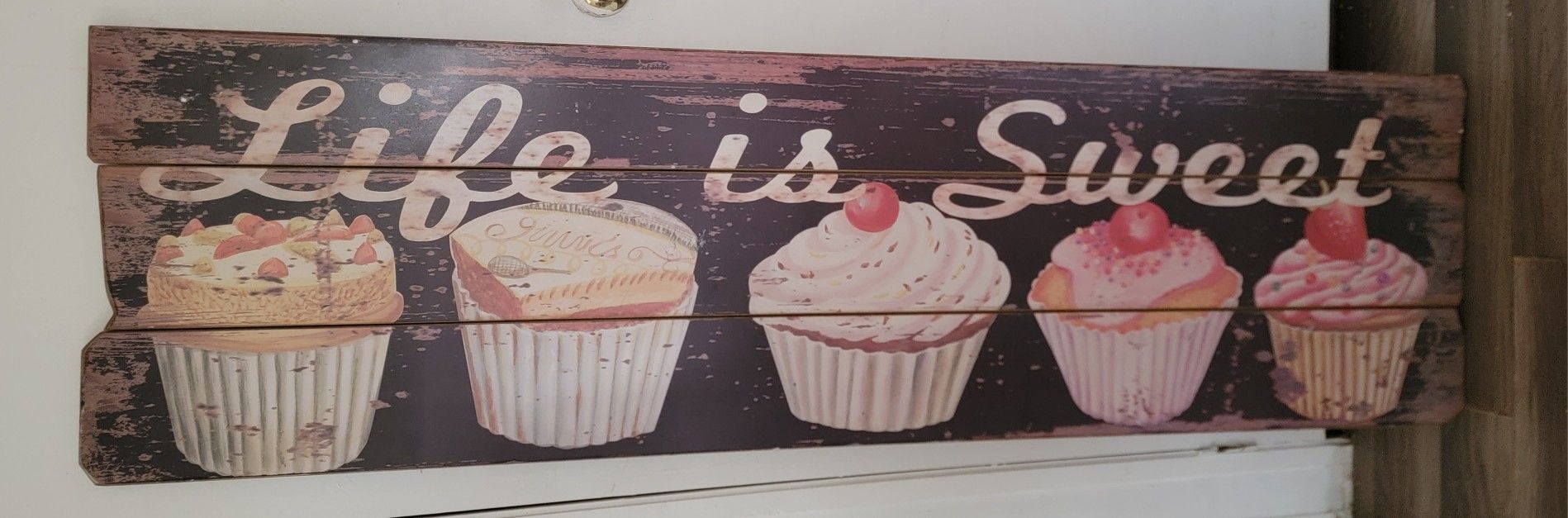 Rustic Cupcake Sign 60” Width x 16” Height