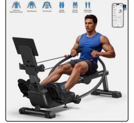 MERACH R26 Magnetic Rowing Machines for Home with 16-Level Ultra-Quiet Rower&App