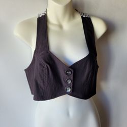 Wetseal Vest Sexy Black & White Size M