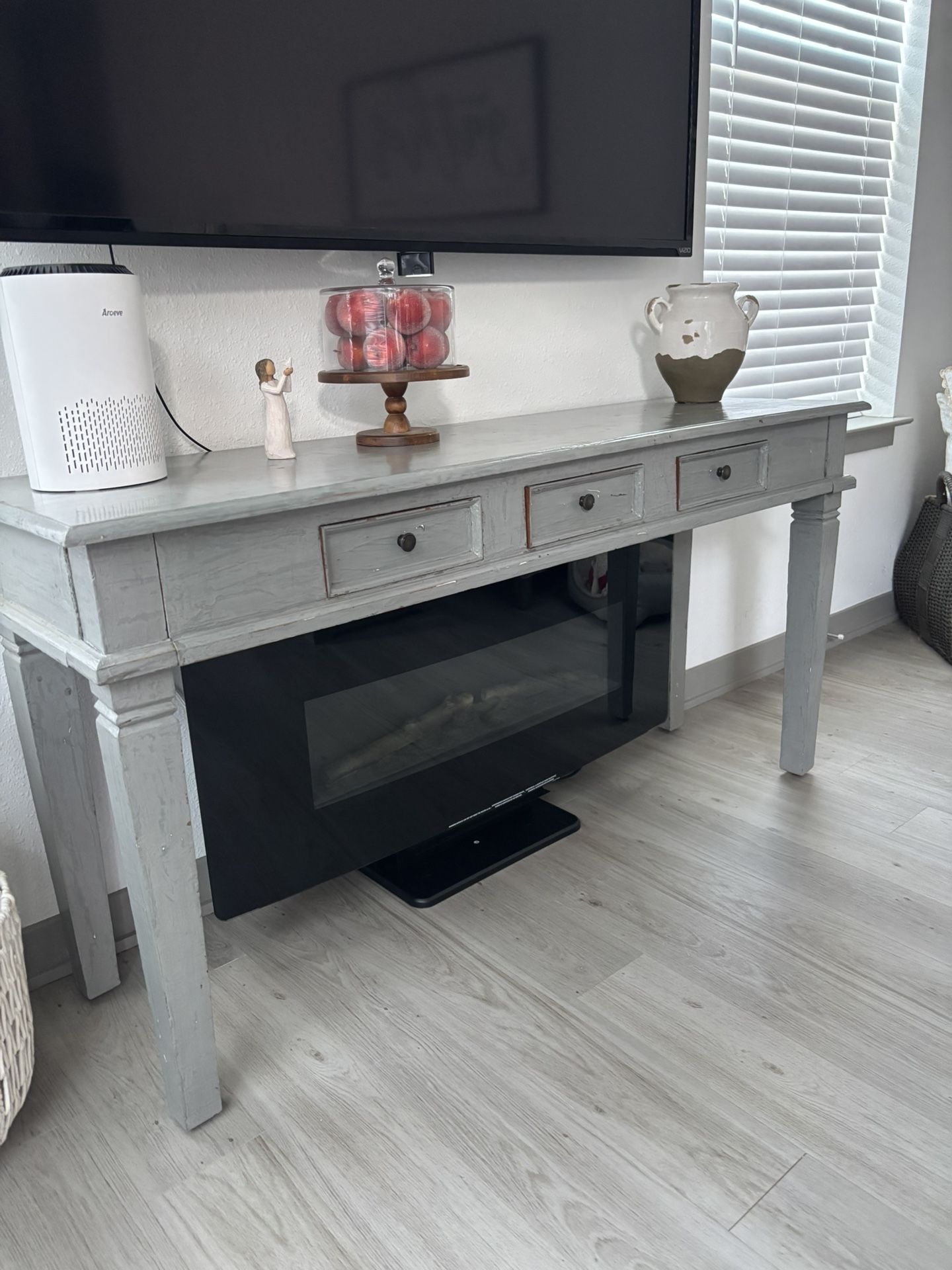 Gray Farmhouse Console Table
