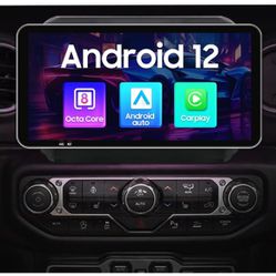10.33 Inch Car Stereo Radio for Jeep Wrangler JL(2018-2022)/Gladiator (2020-2021), 8Core 8+128GB GPS Navigation with Carplay Android Auto Local Weathe