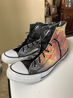 Converse DC Comics Flash High Top Sneakers Mens 6 Womens 8 Graphic