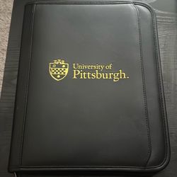 University Of Pittsburgh Leather Binder/laptop Case