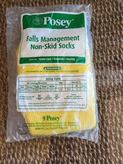 Yellow Posey Non-Skid Socks