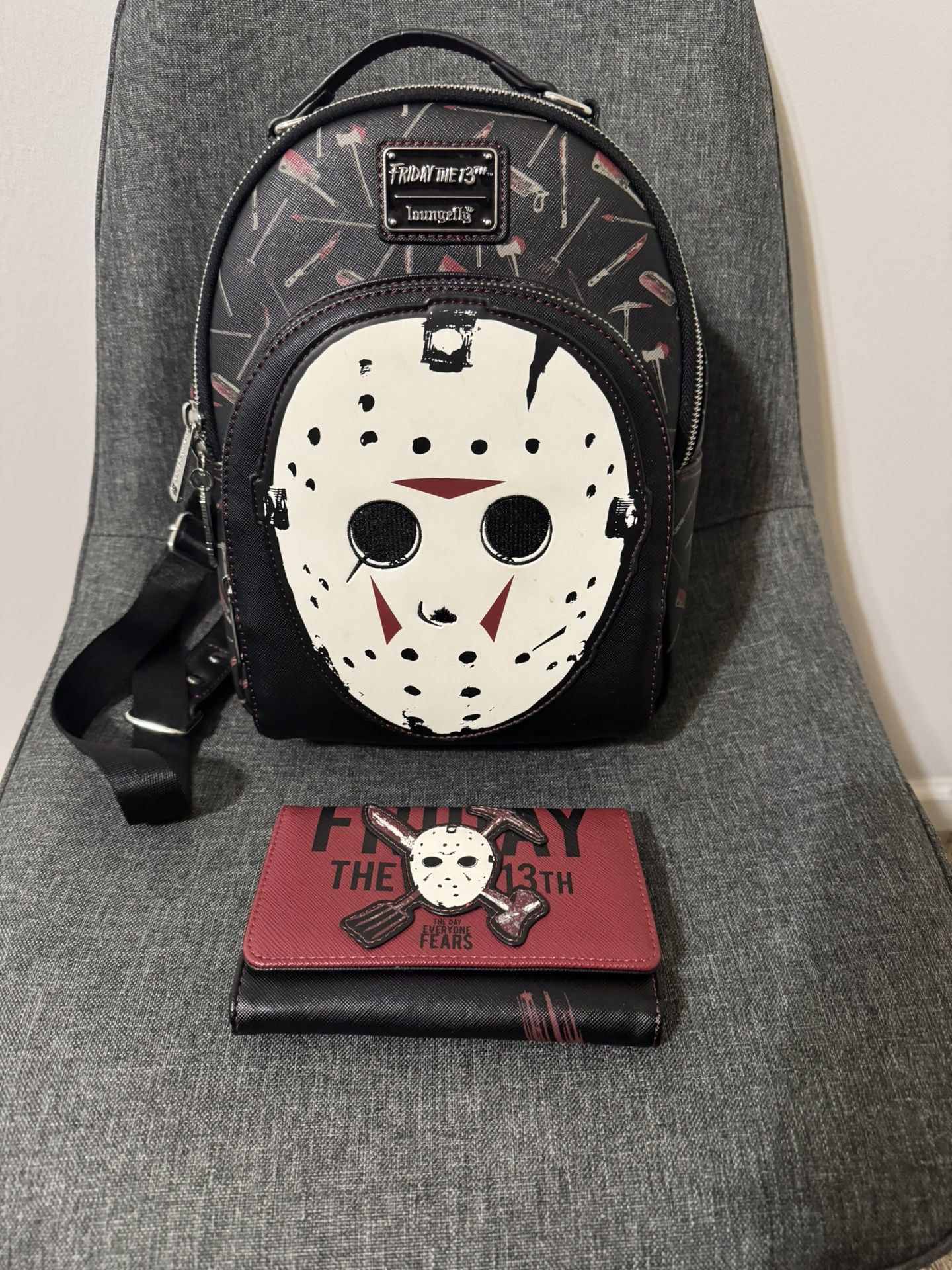Loungefly Friday The 13th Backpack and Wallet