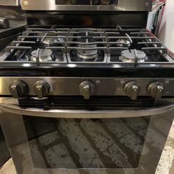30” Black Stainless Steel 5 Burners LG Gas Stove FOR SALE!!!