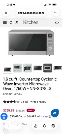 Panasonic the genius 1250 watt 1.6cu