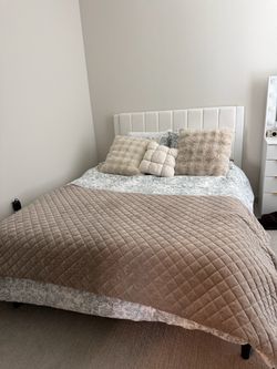 Ivory queen bed frame
