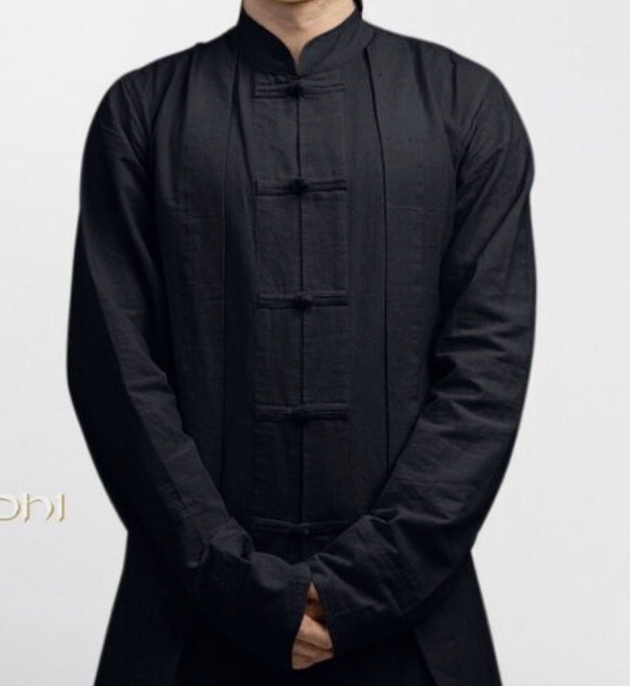 Kung Fu Jacket Frog Button Tai Chi Chinese Robe Shaolin Martial Arts (MEDIUM)