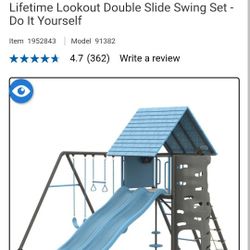 Lifetime Double Slide Swing set