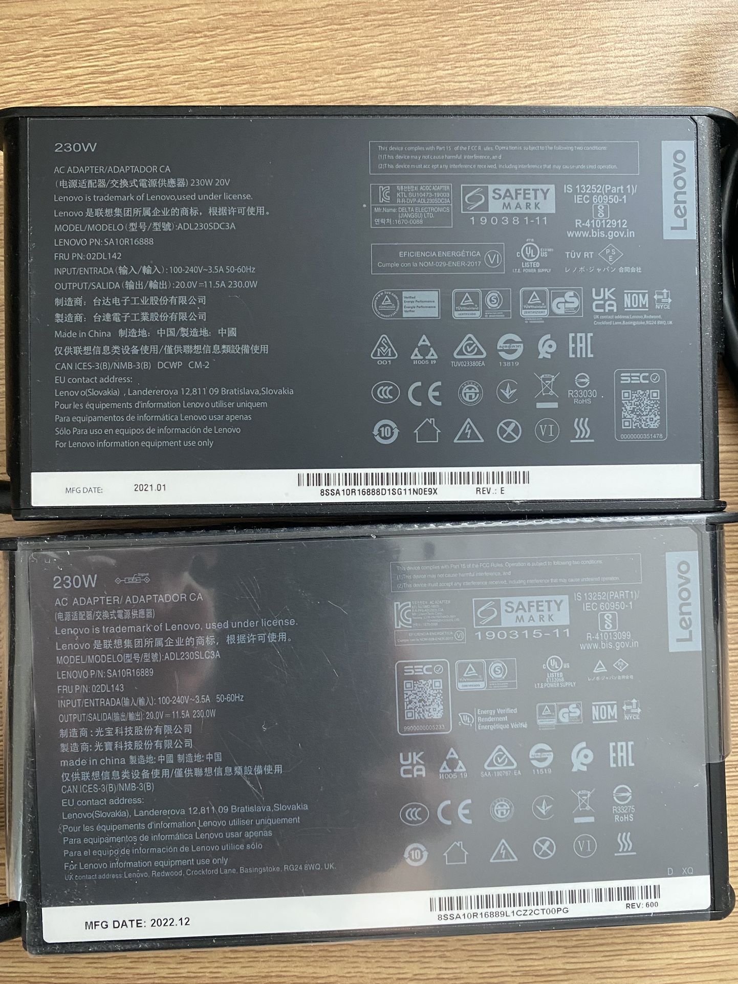 Slim 230W AC Charger Fit for Lenovo