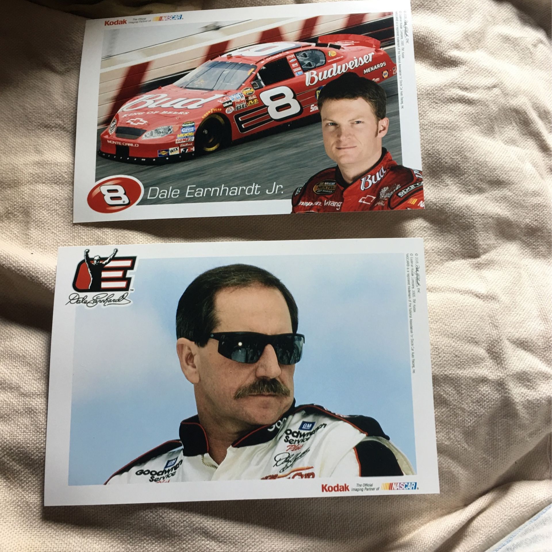 Kodak photos of Earnhardt Senior and Junior