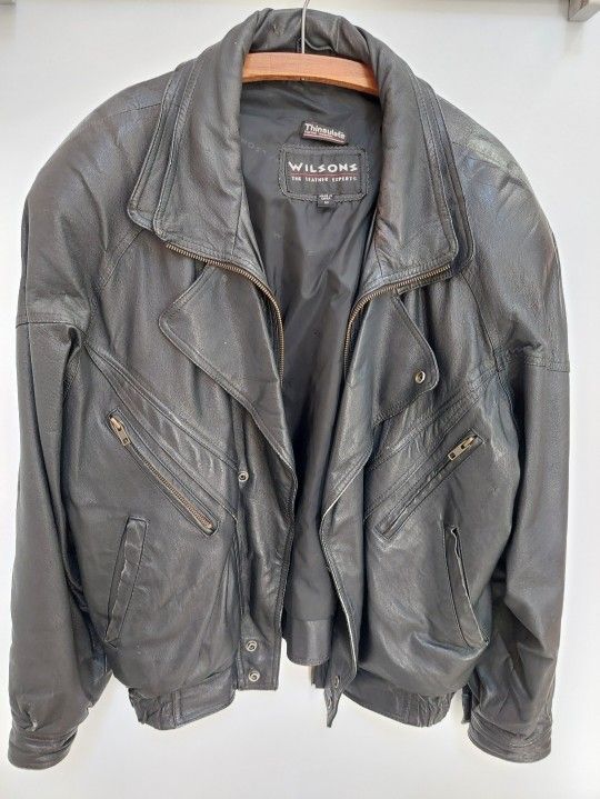 Wilson's Men's Vintage Motorcycle Jacket