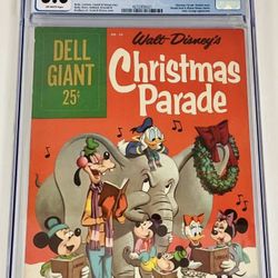 Walt Disney Merry Christmas Dell Giant Comic #26 from 1959 CGC 6.0 25c Variant
