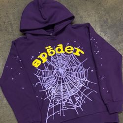 Purple OG Web v2 Sp5der Hoodie