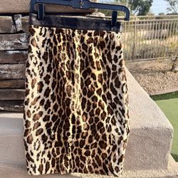 Leopard pencil skirt adult size 2 by Elizabeth and James