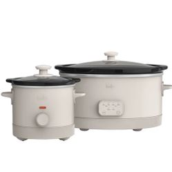 bella 6-quart Programmable Slow Cooker with Additional 2-quart Slow Cooker Set