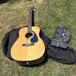 Acoustic Guitar And  Floor Pod