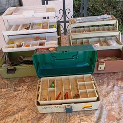 3 Fishing Tackle Boxes With Supplies 