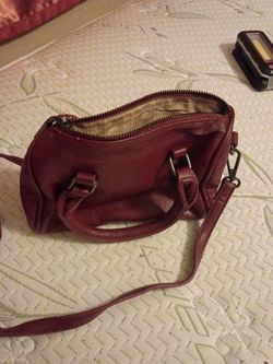 Burgundy Leather Crossbody Handbag