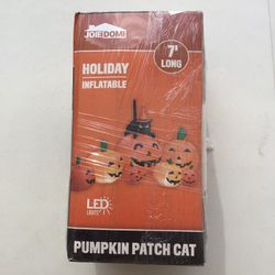 Pumpkin Patch 7 Foot Inflatable Yard Decor Halloween 🎃 Black Cat 🐈‍⬛ 