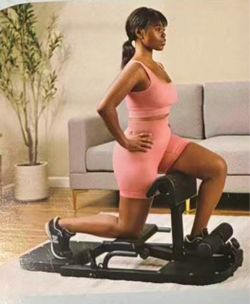 Hip Thrust Machine – Foldable, 220 lb Cap,squat + hip thrust bench, powder-coated steel, PU leather pad, folds with wheels, glutes, hamstrings & core,