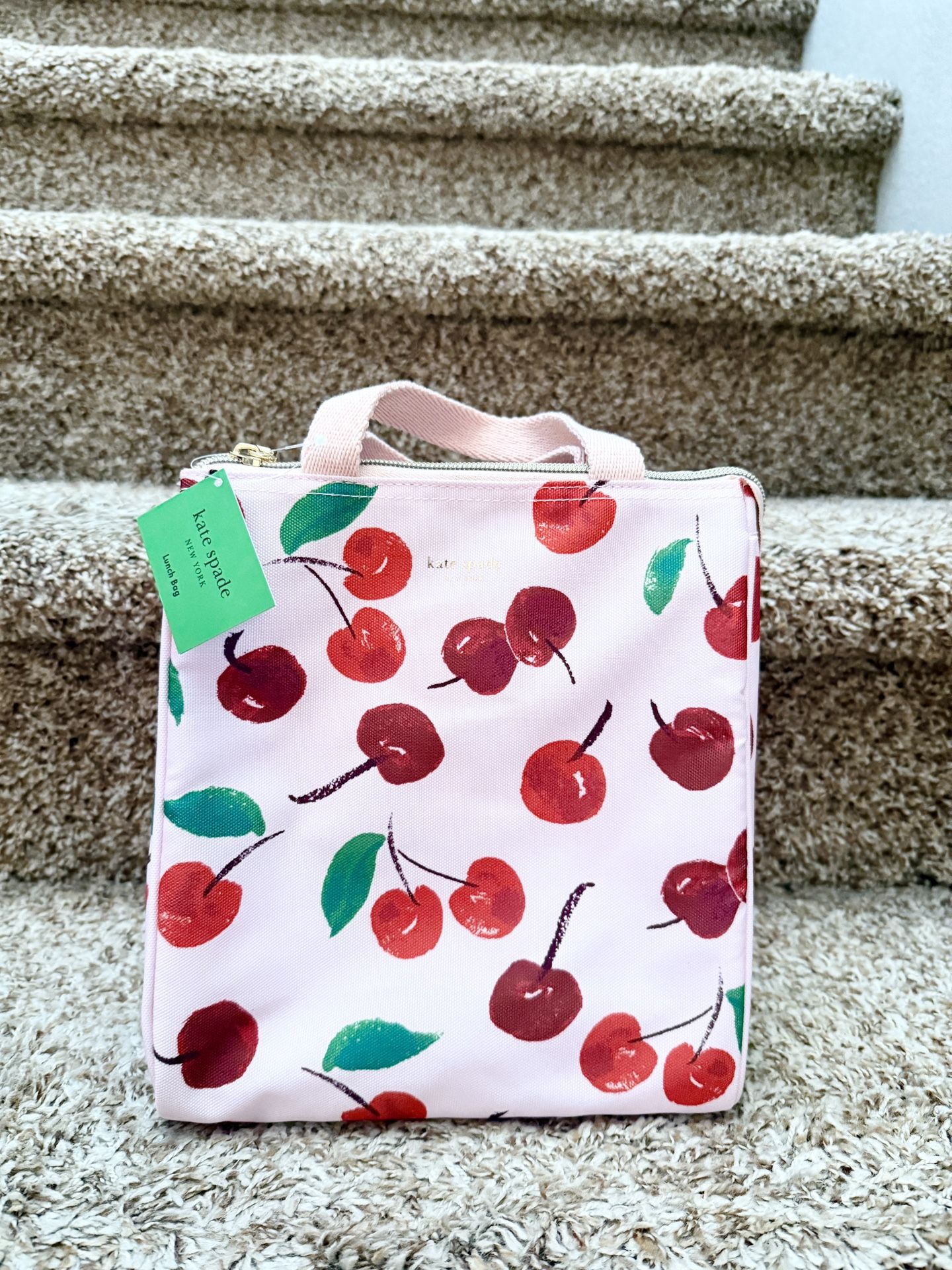 $12.5🍒kate spade♥️Cherry Fruit Lunch Bag for Women Reusable Lunch Box Cooler Tote Bag Insulated Lunchbox for Adults Office Picnic Work