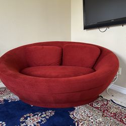 Retro Style Red Couch
