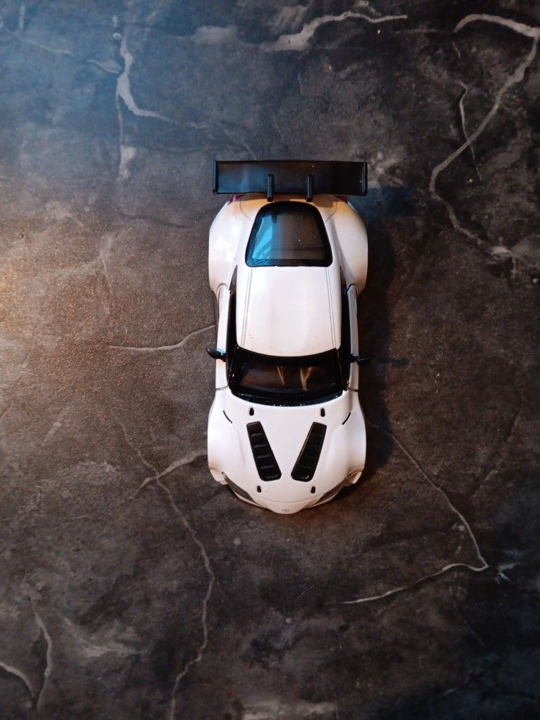 White Toyota GR Super Racing Concept  Toy Pull Back Car