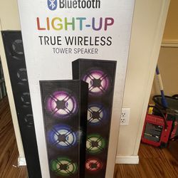 Bluetooth Light Up Tower Speakers/sync 